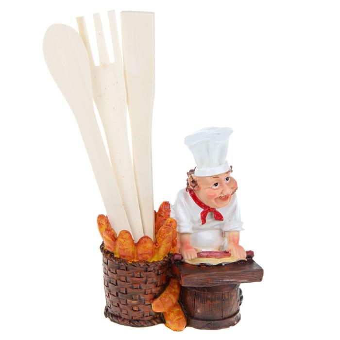 Подставка для кухонных принадлежностей &laquo;Повар с бочкой&raquo;, цвет МИКС