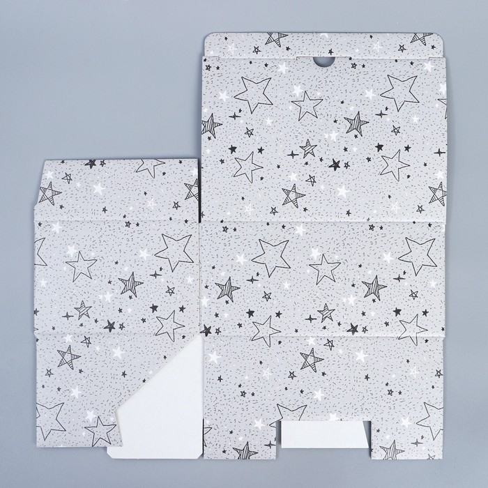 Коробка подарочная сборная, упаковка, &laquo;Звёзды&raquo;, 22 х 15 х 10 см