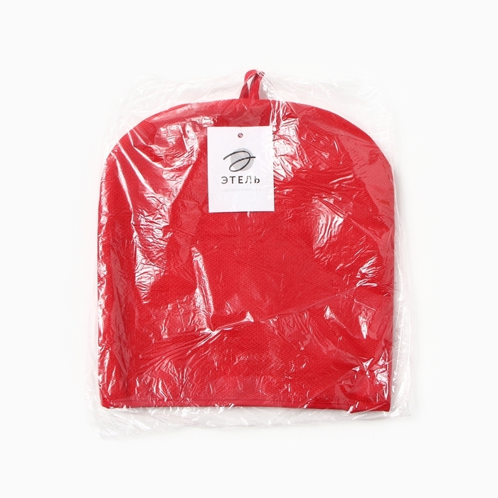 Новый год.Грелка на чайник Этель Home collection red 28х28см, 61%лён, 39%хл