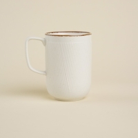 Кружка фарфоровая SL Home &laquo;Волна в камне&raquo;, 350 мл, цвет белый