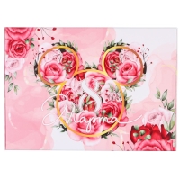 Подарочная коробка, складная "8 Марта" 16х23х7.5 см, Минни Маус