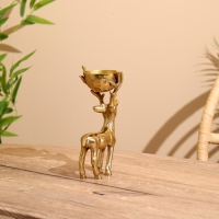 Подсвечник "Оленёнок" алюминий 13х8,5х21 см Подсвечник "Оленёнок" алюминий 13х8,5х21 см