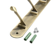 Вешалка ТУНДРА TVF002, металлическая, четырехрожковая, цвет бронза 857068 Вешалка ТУНДРА TVF002, металлическая, четырехрожковая, цвет бронза 857068