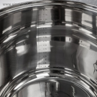 Кастрюля из нержавеющей стали Magistro Grande, 8,9 л, с крышкой, капсульное дно, индукция Кастрюля из нержавеющей стали Magistro Grande, 8,9 л, с крышкой, капсульное дно, индукция