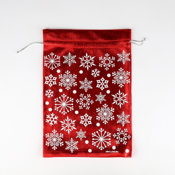 Мешочек подарочный парча &laquo;Метель&raquo;, 20 х 30 см +/- 1.5 см, Новый год