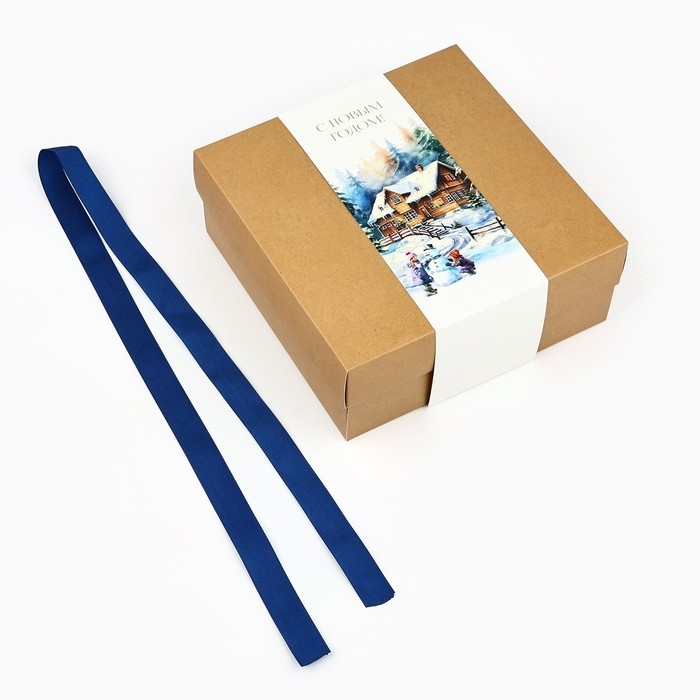 Коробка подарочная новогодняя складная &laquo;Зимняя сказка&raquo;, тиснение, 20 х 20 х 8 см, Новый год