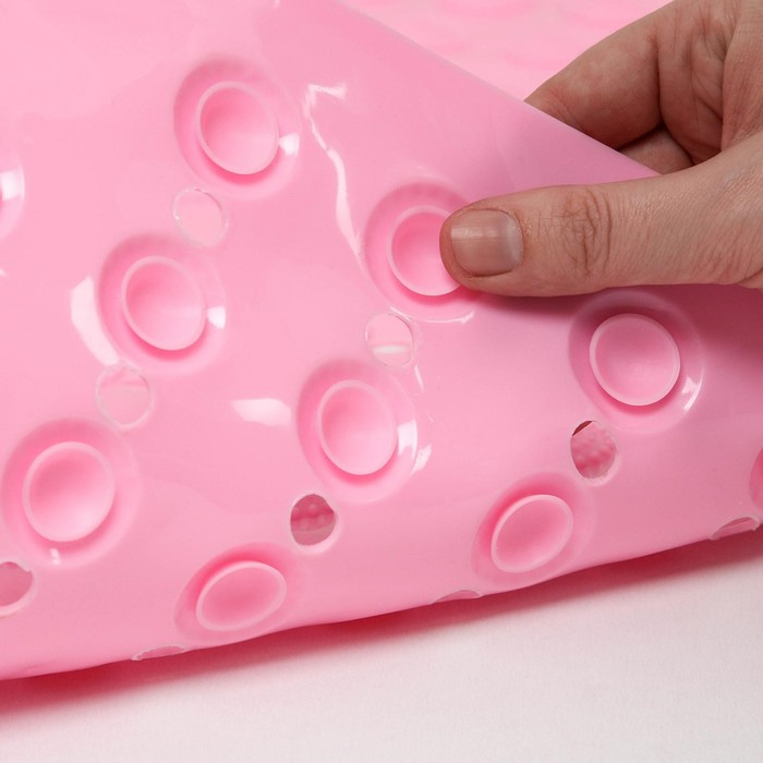 Коврик противоскользящий в ванну на присосках Доляна «Пузырьки», 37×71 см, цвет МИКС Коврик противоскользящий в ванну на присосках Доляна «Пузырьки», 37×71 см, цвет МИКС