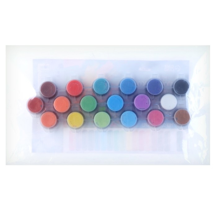 Набор акриловых красок &laquo;&lrm;Яркая палитра&raquo;&lrm;, 18 цветов