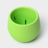 Горшок для цветов с поддоном пластиковый &laquo;Япония&raquo;, 450 мл, d=12см, h=10см, цвет фисташковый