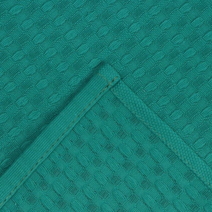 Полотенце "Доляна" цв. зелёный 35х60 см, 100% хл., крупная вафля 220 г/м2