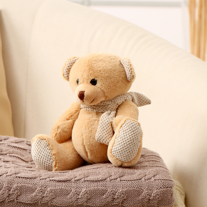 Мягкая игрушка «Мишка», в вязаном шарфике, цвета МИКС Мягкая игрушка «Мишка», в вязаном шарфике, цвета МИКС