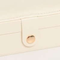 Шкатулка кожзам для украшений "Идилия. Квадратная" белый 5х12х12 см