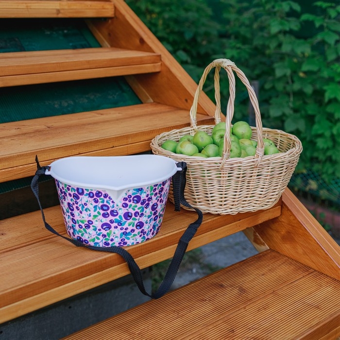 Ёмкость для сбора ягод, 3 л, &laquo;Ягодный&raquo;, белая