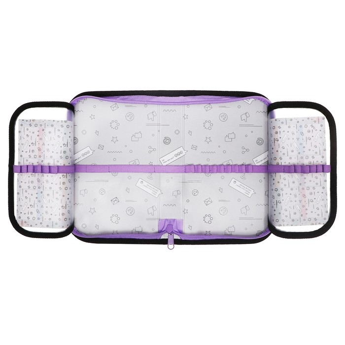 Пенал 1 секция, 130 х 210 х 40 мм, 2 откидные планки, тканевый, Calligrata TOP, Content Пенал 1 секция, 130 х 210 х 40 мм, 2 откидные планки, тканевый, Calligrata TOP, Content "Бульдожки"