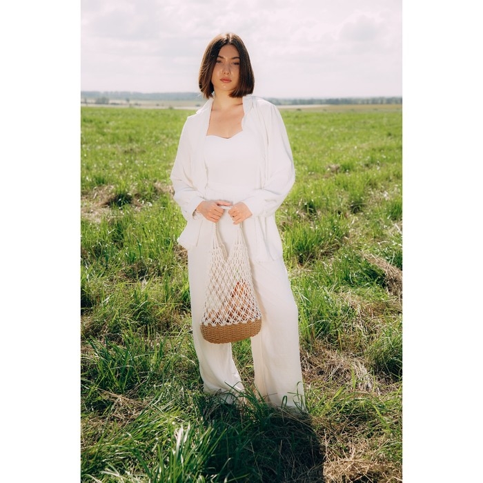 Сумка женская SL Home, ручное плетение, хлопок, 27&times;48 см