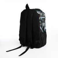 Рюкзак школьный из текстиля на молнии, 3 кармана, зелёный Рюкзак школьный из текстиля на молнии, 3 кармана, зелёный