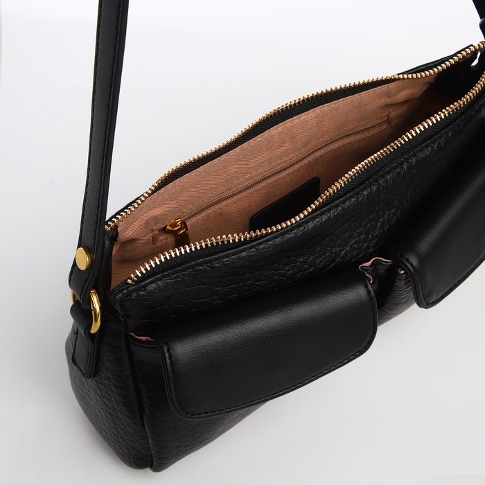 Сумка женская TEXTURA, средний размер, цвет чёрный Сумка женская TEXTURA, средний размер, цвет чёрный