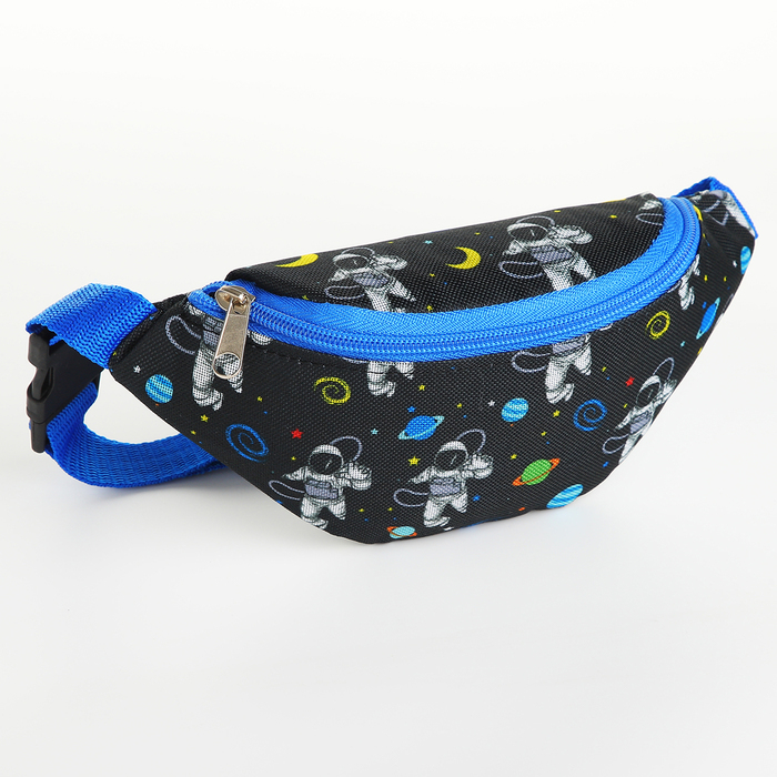 Сумка поясная детская на молнии, цвет чёрный Сумка поясная детская на молнии, цвет чёрный