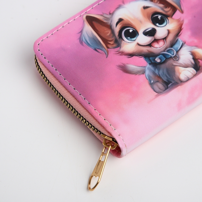 Кошелёк детский на молнии «Выбражулька», цвет розовый Кошелёк детский на молнии «Выбражулька», цвет розовый