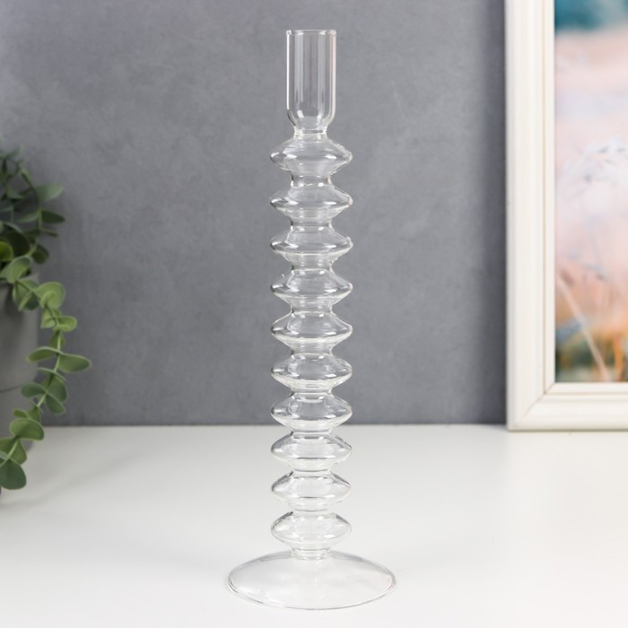 Подсвечник стекло на 1 свечу Подсвечник стекло на 1 свечу "Луаре" прозрачный 29х8,5х8,5 см