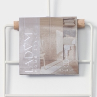 Вешалка для ремней и шарфов LaDо́m Laconique, 11,5&times;23&times;1,1 см, многоуровневая, цвет белый