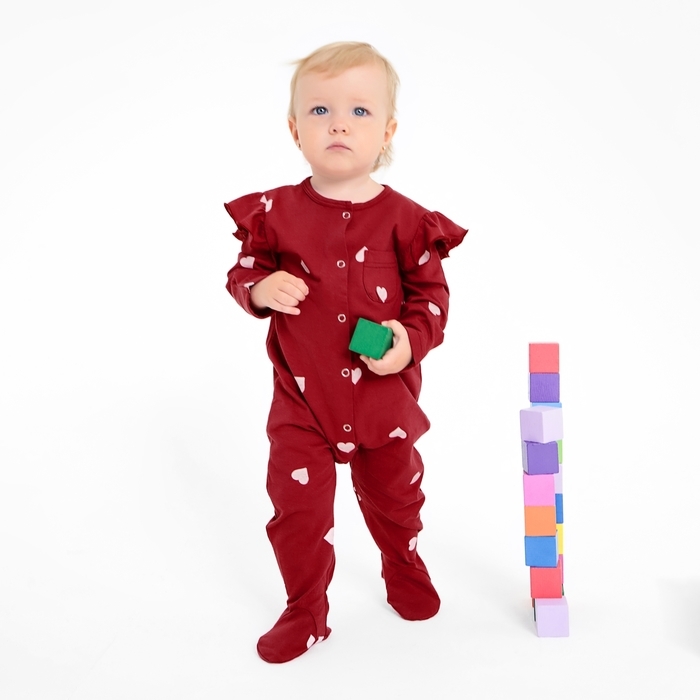 Комбинезон детский MINAKU, цвет красный, рост 80-86 см