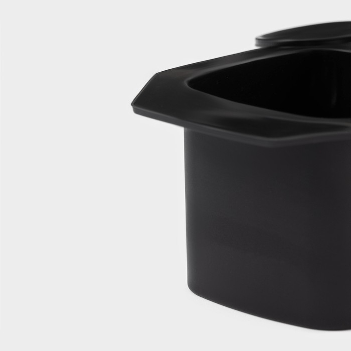 Форма для льда Доляна «Квадрат», силикон, 21,5×9,5×5 см, 3 ячейки (5,2х4,8 см), цвет чёрный Форма для льда Доляна «Квадрат», силикон, 21,5×9,5×5 см, 3 ячейки (5,2х4,8 см), цвет чёрный