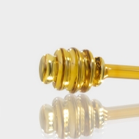 Палочка стеклянная для мёда &laquo;Медок&raquo;, 15&times;3,2 см, цвет жёлтый