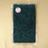 Кружевная эластичная ткань, 230 мм &times; 2,7 &plusmn; 0,5 м, цвет изумрудный