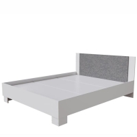 Кровать Nova с/м 1600х2000, 1634х2058х785, Белый/ Бетон