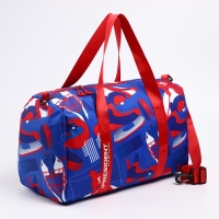 Сумка спортивная &laquo;RUSSIAN HOKEY&raquo;, 47 x 28 x 24 см, цвет голубой