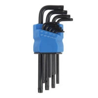 Набор ключей ТУНДРА black, TORX Tamper, удлиненные, CrV, TT10 - TT50, 9 шт. Набор ключей ТУНДРА black, TORX Tamper, удлиненные, CrV, TT10 - TT50, 9 шт.