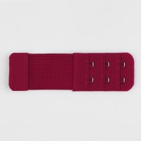 Застёжка-удлинитель для бюстгальтера, 3 ряда 2 крючка, 3,2 &times; 10,5 см, 5 шт, цвет бордовый