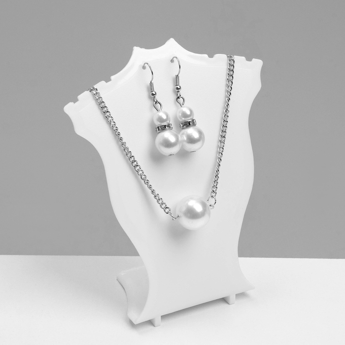 Подставка под кулоны Queen fair, цепи, серьги 10&times;4,3&times;12 см, цвет белый