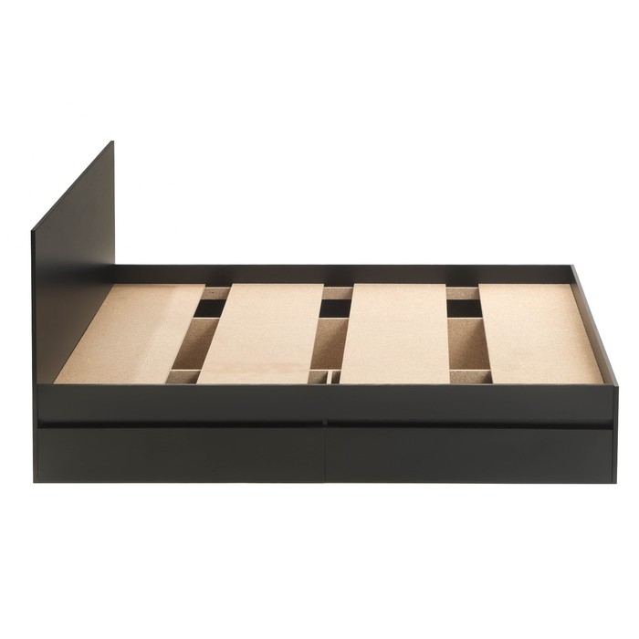Кровать 1600 с ящиками и основанием Мадера, с/м 1600х2000, Черный Кровать 1600 с ящиками и основанием Мадера, с/м 1600х2000, Черный