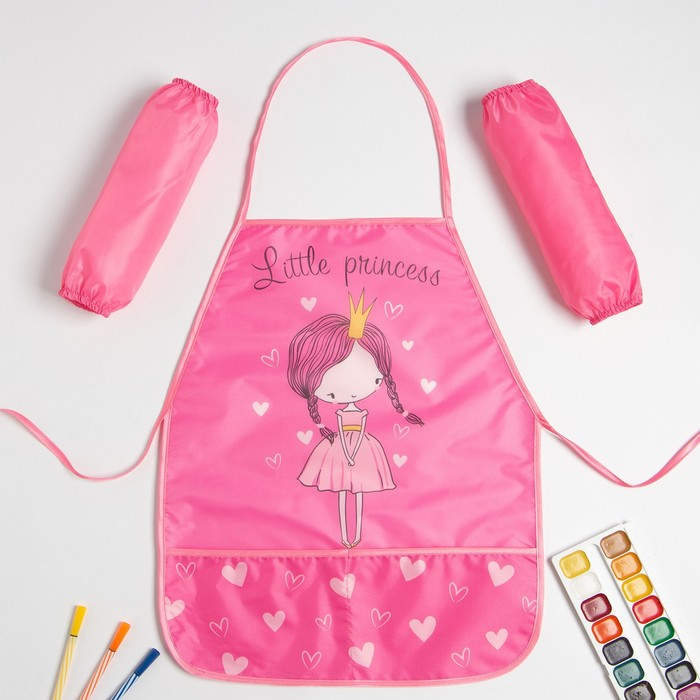 Фартук с нарукавниками детский Этель "Cute girl", 49 х 39 см