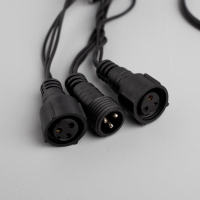 Гирлянда &laquo;Нить&raquo; 10 м, IP44, УМС, тёмная нить, 100 LED, свечение мульти, 220 В