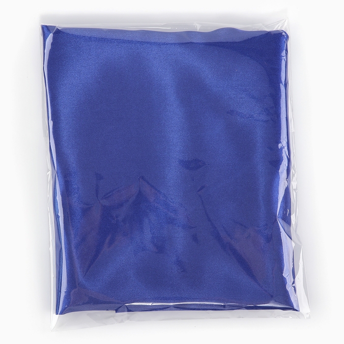 Лоскут для рукоделия, атлас однотонный синий, 50 &times; 50 см