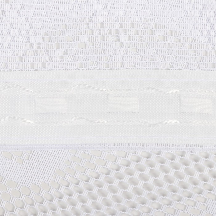 Занавеска со шторной лентой 470х165 см, цвет белый, 100% полиэстер