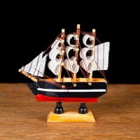 Корабль сувенирный малый «Дельфин», борта синие с белой полосой, паруса белые, 3 × 10 × 10 см Корабль сувенирный малый «Дельфин», борта синие с белой полосой, паруса белые, 3 × 10 × 10 см