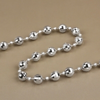 Бусы на нитях &laquo;Диско шар&raquo;, 10/4 мм, 2 м, цвет серебряный