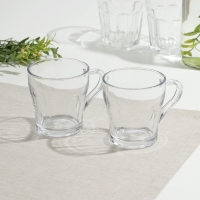 Набор кружек стеклянный «Крома», 260 мл, 2 шт Набор кружек стеклянный «Крома», 260 мл, 2 шт