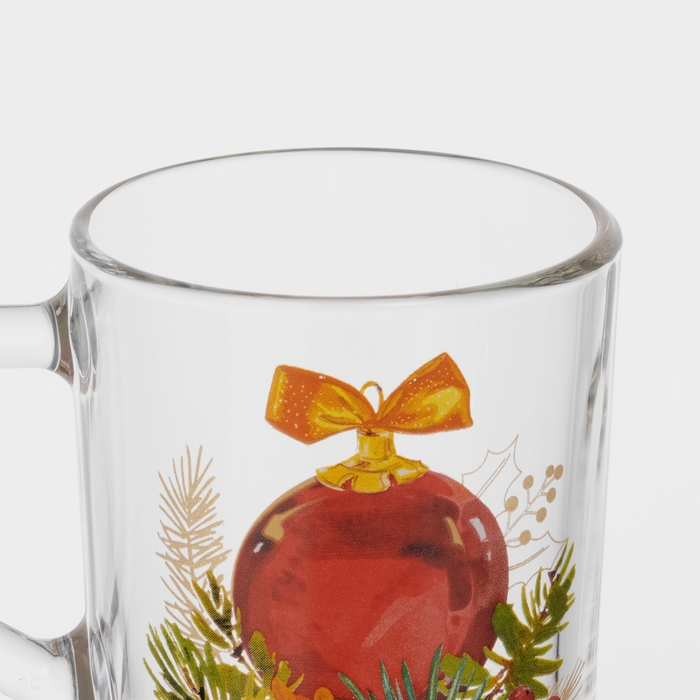 Кружка стеклянная чайная &laquo;Новогодние символы&raquo;, 200 мл, МИКС