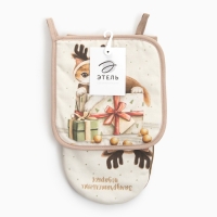 Набор кух. Этель "Замурчательных подарков" варежка 15х28см, прихватка 19х19см,100%хл