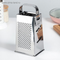 Тёрка &laquo;Сталь&raquo;, 4 грани, из нержавеющей стали, 9&times;12&times;21 см