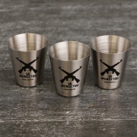 Стопки, набор &laquo;С праздником настоящих мужчин&raquo;, 3 шт