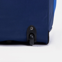 Сумка дорожная на колёсах, отдел на молнии, отдел для обуви, 3 наружных кармана, длинный ремень, цвет синий/василёк Сумка дорожная на колёсах, отдел на молнии, отдел для обуви, 3 наружных кармана, длинный ремень, цвет синий/василёк