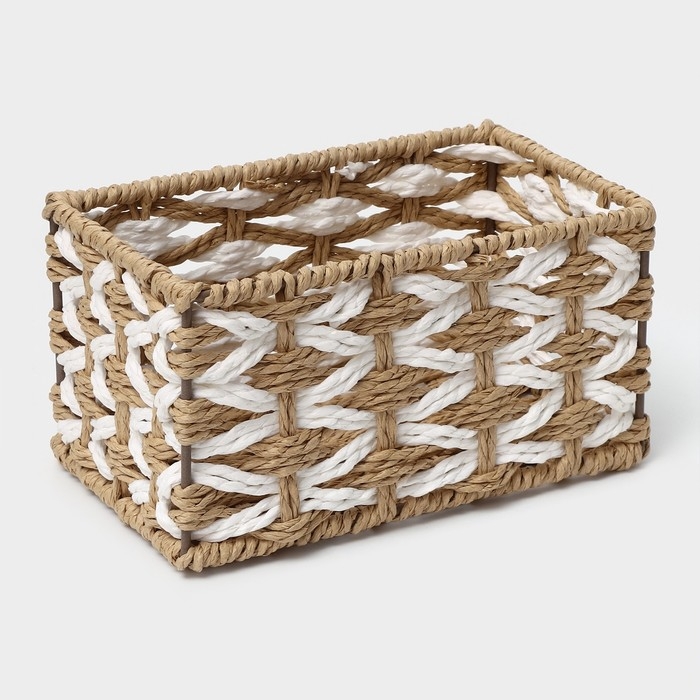 Корзины для хранения LaDо́m, 3 шт, ручное плетение, цвет бежевый