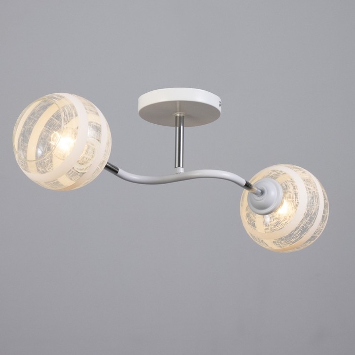 Люстра Люстра "Офелия" 2хЕ27 40Вт бело-хромовый 48х26х27 см BayerLux