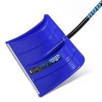 Лопата пластиковая, ковш 500 &times; 375 мм, с алюминиевой планкой, алюминиевый эргономичный черенок, &laquo;Монблан&raquo;